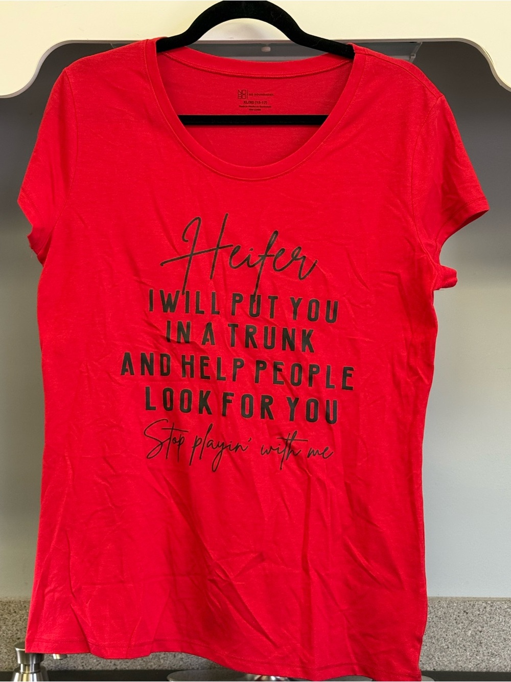 Red Short Sleeve Graphic Tee - Bold Script & Statement new